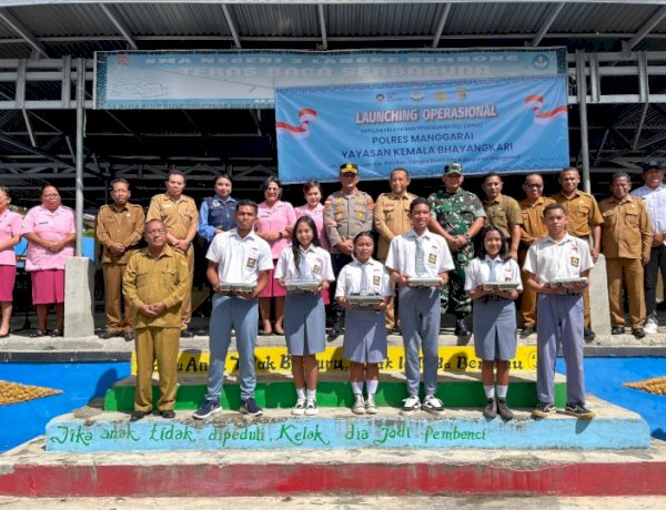 Polres Manggarai Resmikan SPPG, 1.253 Siswa Nikmati Program Makan Bergizi Gratis Dukungan Program Presiden Prabowo Subianto
