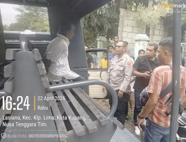 Respon Cepat Laporan 110, Polisi Amankan Pria Bawa Sajam yang Resahkan Warga di Lasiana