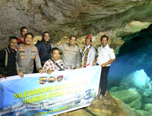 Kapolda NTT jalin silaturahmi dengan awak media, dorong promosi Wisata Gua Kristal dan beri dukungan pengembangan fasilitas