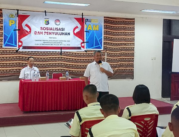 Plt. Dirresnarkoba Polda NTT Bekali 150 Calon Satpam Gada Pratama tentang Bahaya Narkoba