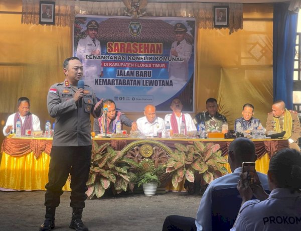Kapolres Flores Timur Gaungkan Semangat Damai dalam Sarasehan Penanganan Konflik Komunal Adonara