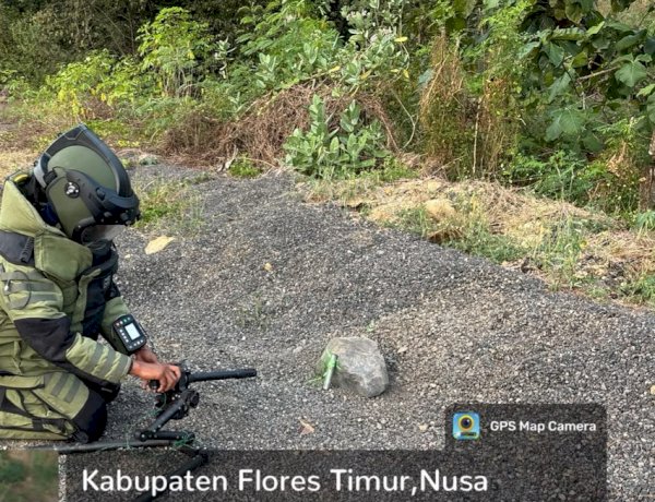 Jaga Keselamatan Warga, Tim Jibom Brimob Polda NTT Musnahkan Tiga Bom Pipa Rakitan di Flores Timur