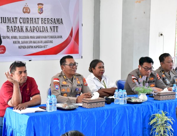 Polda NTT Hadir di Tengah Masyarakat Kelurahan Kuanino Lewat Jumat Curhat, Serap Aspirasi Warga
