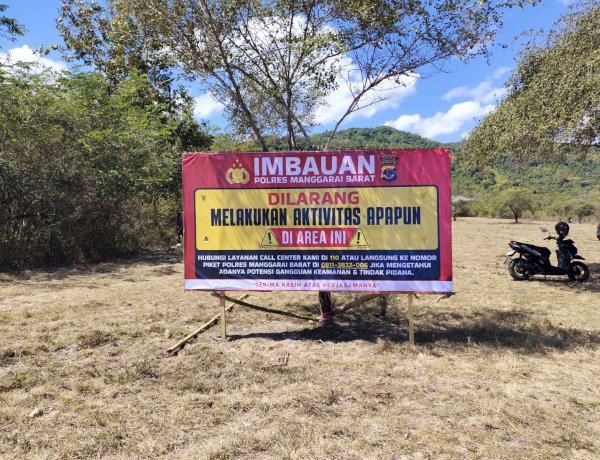 Cegah Bentrokan Susulan, Polres Manggarai Barat Larang Warga Rareng dan Mbehal Beraktivitas di Lahan Sengketa