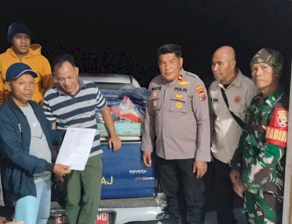 Menembus Kegelapan Malam, Waka Polres Mabar Kawal Penyaluran Logistik Gempa ke Macang Pacar