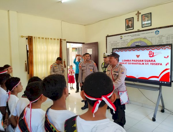 Polres Manggarai Barat Pulihkan Trauma Siswa SDK Sta. Yosefa, Belajar Kembali dengan Senyum