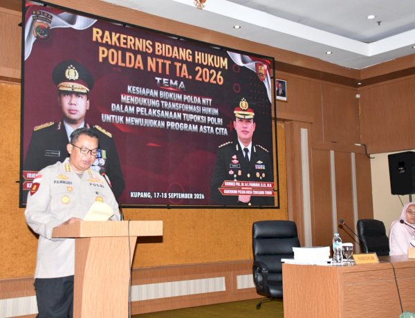 Perkuat Kesiapan Hadapi Transformasi Hukum Pidana Nasional, Bidkum Polda NTT Gelar Rakernis T.A. 2026