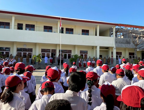 Sinergi Kepolisian dan Pendidikan, Ditpamobvit Polda NTT Beri Penyuluhan Karakter dan Keamanan di SDK Sta. Maria Assumpta Kupang