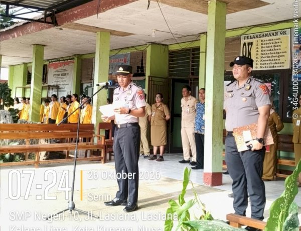 Cegah Perundungan di Sekolah, Ditbinmas Polda NTT Edukasi Pelajar SMPN 10 Kupang