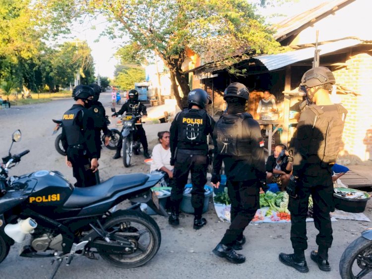 Cegah Kriminalitas Di Bulan Ramadhan,Team Seguni Polres Lembata Laksanakan Patroli Di Pasar