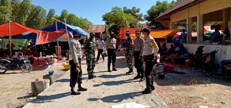 Patroli TNI-Polri, Dalam Rangka Penertiban/Pendisiplinan Protokol Penggunaan Masker Di Pasar