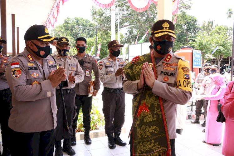 Polres Malaka Sambut Kunjungan Kerja Perdana Kapolda NTT dan Ketua Bhayangkari Daerah NTT