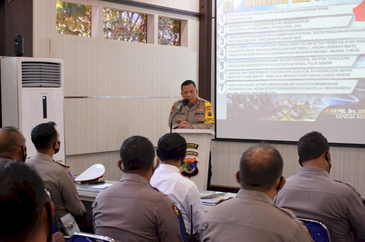 Tatap muka bersama Personel Polres Kupang Kota, Kapolda NTT Ingatkan Pentingnya Kebersamaan dan Soliditas Internal
