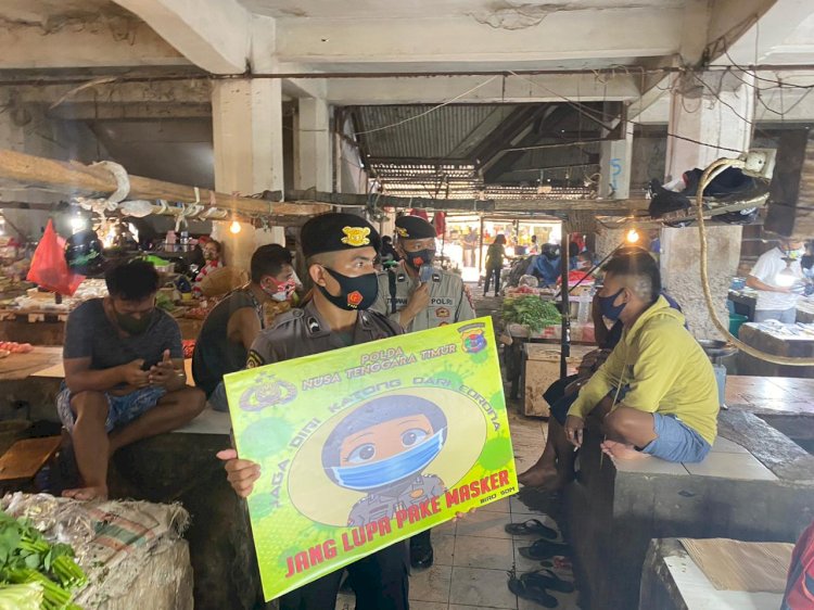 Satgas Penanggulangan Covid 19 Polda NTT Beri Imbauan kepada Masyarakat di Kota Kupang