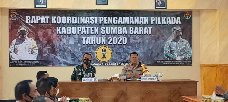 AKBP FX Irwan Arianto, S.I.K., M.H. Pimpin Rakor Pengamanan Pilkada Kabupaten Sumba Barat Tahun 2020