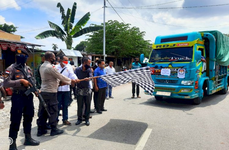 Personel Polres Malaka Diterjunkan Kawal Logistik Pilkada ke 12 Kecamatan
