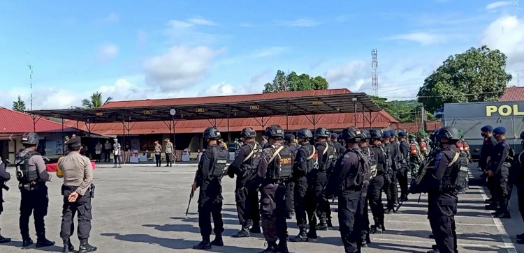 130 Brimob Nusantara dan 30 Personel Sabhara Siap Amankan Pleno KPU Sumba Barat