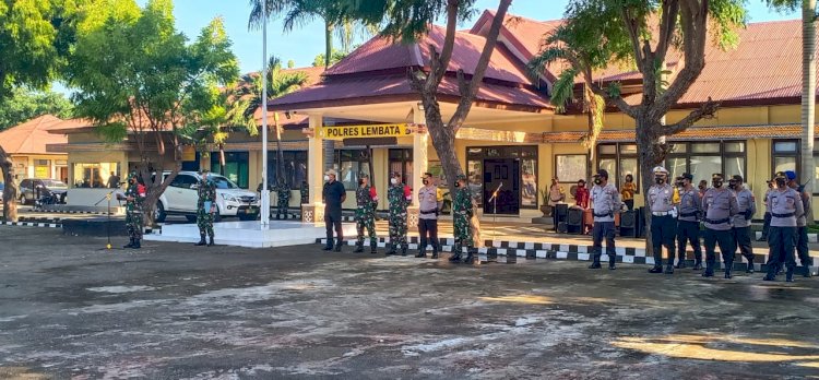 TNI-Polri Melakukan Persiapan Kedatangan Presiden RI Tinjau Lokasi Bencana Alam di Lembata