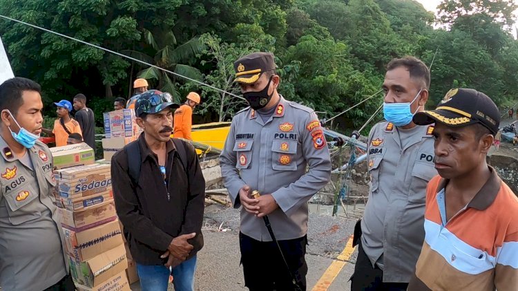 Polri Kirim Bantuan Penanganan Lokasi Bencana ke Kabupaten Alor