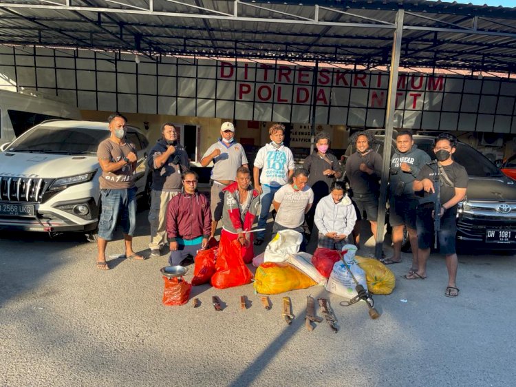 Unit Resmob Ditreskrimum Polda NTT Berhasil Menangkap Tujuh Pelaku Pencurian Ternak di Kupang