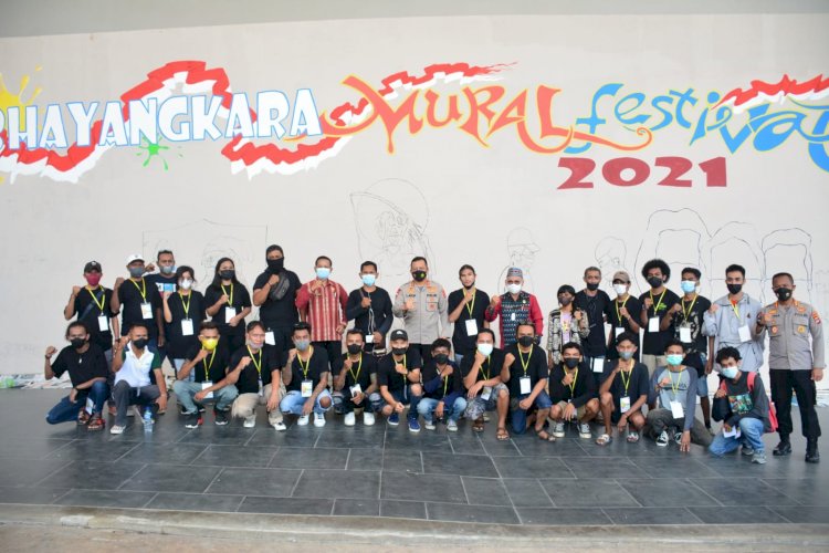 Bhayangkara Mural Festival 2021, Kapolda NTT : Menang Kalah Itu Bukan Tujuan, Tetapi semangat Kebersamaan dan Toleransi Bersama Menjaga Indonesia