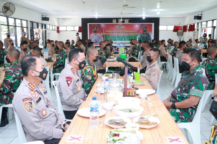 Beri Semangat dan Motivasi, Kapolda NTT dan Dandrem 161 Wirasakti Makan Siang Bersama Siswa  Dikmaba TNI AD dan Diktukba Polri SPN Polda NTT