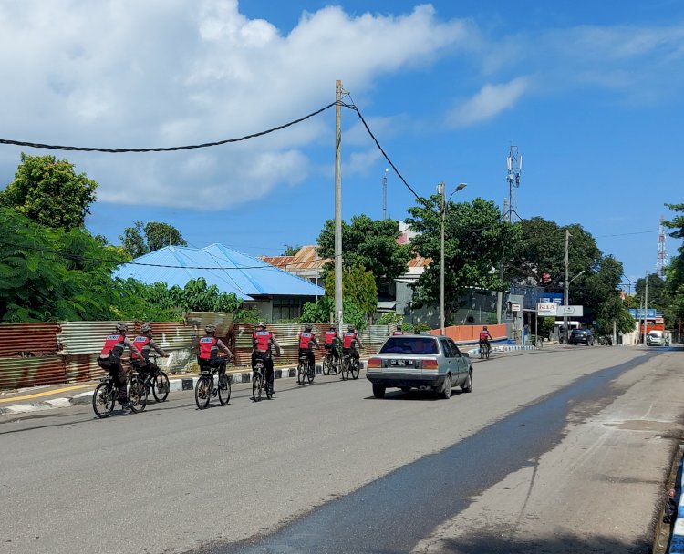 Personel UPRC Lakukan Patroli Bersepeda Sasar Tempat Rawan Kamtibmas