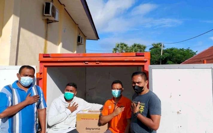 Jamin Keamanan dan Kelancaran, Anggota Satgas Deteksi Ops Aman Nusa II Polda NTT Lakukanan Pengamanan Proses Distribusi Vaksin Covid-19