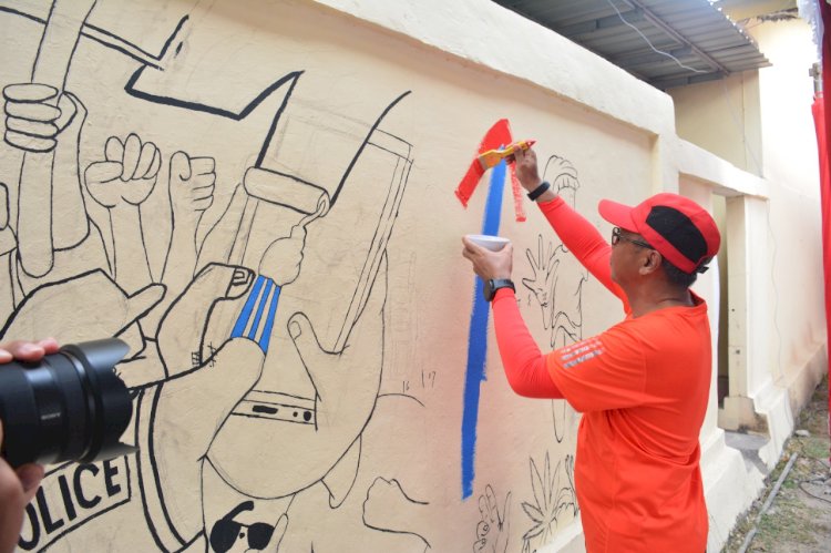Meriahkan Hari Bhayangkara ke-76, Polda NTT Gelar Lomba Mural