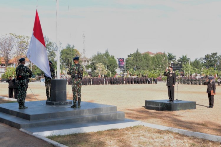 Peringati Hari Ulang Tahun Republik Indonesia ke-77, Polda NTT Gelar Upacara Bendera