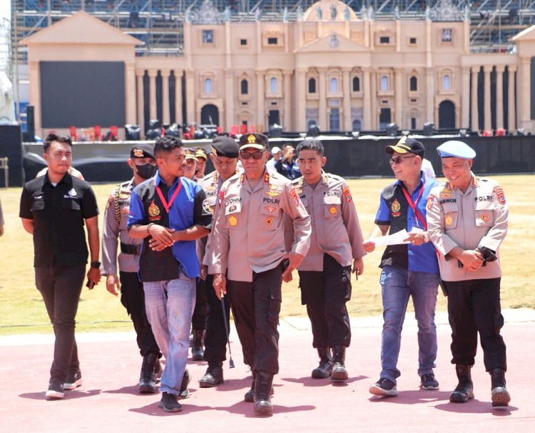 Kapolda NTT Tinjau Kesiapan Pengamanan Penyelenggaran Pesparani Nasional II di Stadion Oepoi Kota Kupang