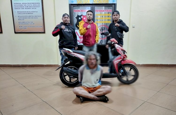 Unit Jatanras Mengamankan Terduga Pelaku Pencurian Sepeda Motor