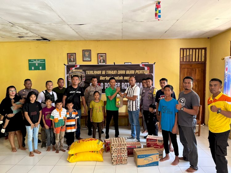 16 Tahun Pengabdian, DREGD Polres Rote Ndao Gelar Bansos di Panti Asuhan Mercy Indonesia