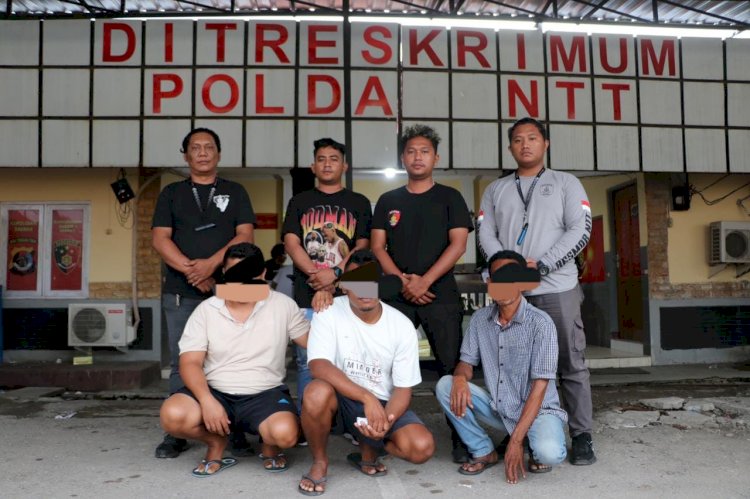 Tanggapi Aduan Masyarakat Via WA Lapor Kapolda,  Tiga Pelaku Pemerasan di Pelabuhan Tenau digiring ke Polda NTT