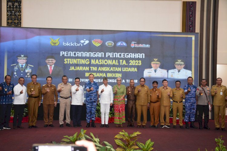 Kapolda NTT Hadiri Kegiatan Pencanangan Program Pencegahan Stunting Nasional oleh TNI AU bersama BKKBN