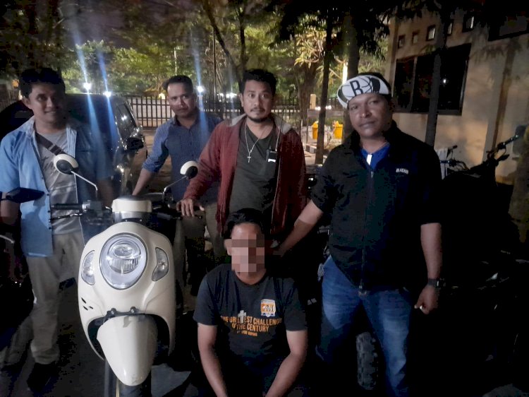 Reskrim Polsek Kelapa Lima Amankan pelaku Penggelapan Sepeda Motor