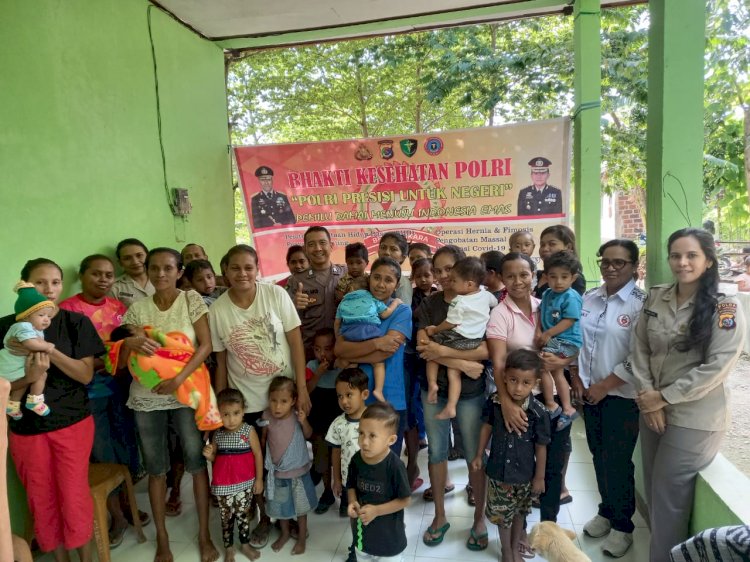 Sambut Hari Bhayangkaya ke-77, Biddokes Polda NTT Gelar Bakti Sosial Kesehatan di Kabupaten Kupang