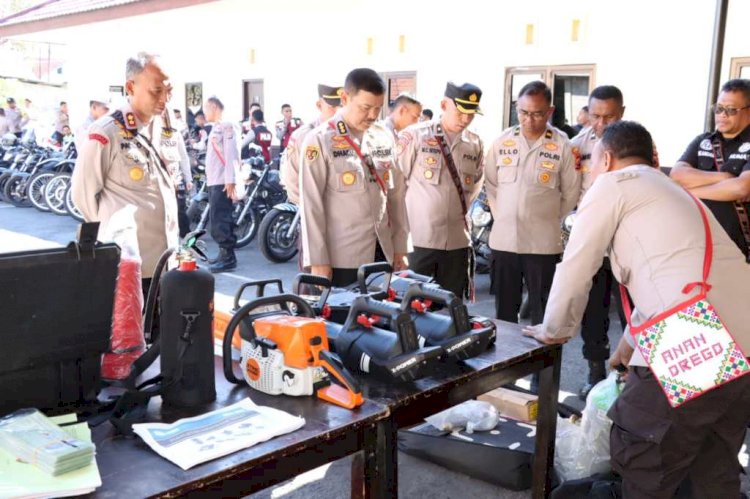 Memastikan Kesiapan Alat dan Perlengkapan Polri, Biro Logistik Polda NTT Gelar Supervisi di Polres Ngada