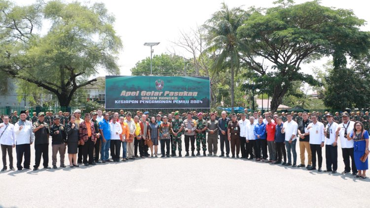 Wakapolda NTT Hadiri Apel Kesiapan Pengamanan Pemilu 2024 dan Deklarasi Pemilu Damai di Makorem 161/WS Kupang