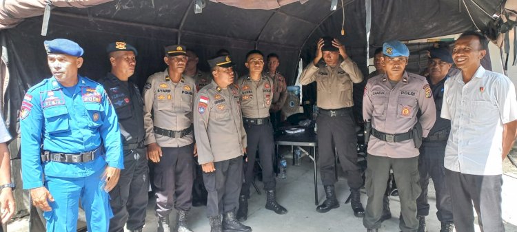 Personel Kompi III Satgas OMB Turangga Terus Jaga Kamtibmas: Patroli Rutin dan Kunjungan ke Kantor Pemilu
