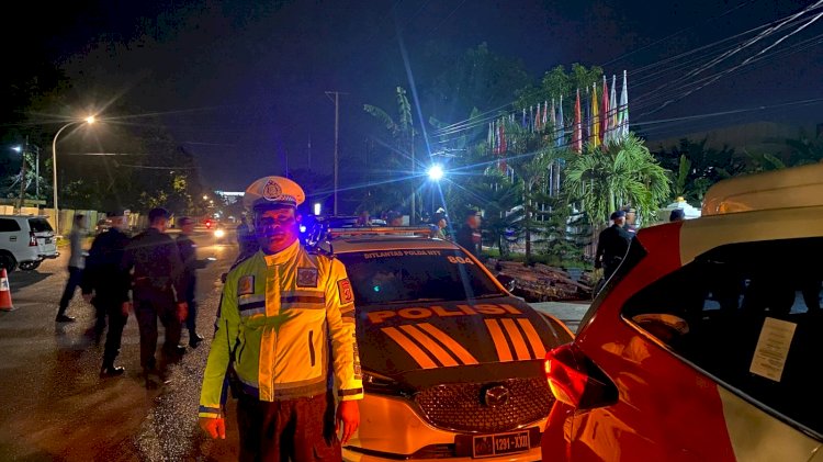Satgas Kamseltibcarlantas OMB Turangga Gelar Patroli Dialogis dan Pengaturan Lalu Lintas di Kota Kupang