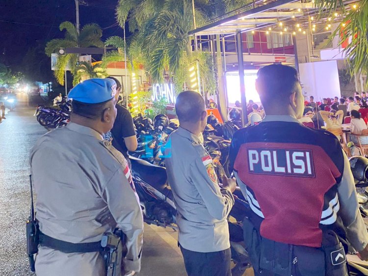Gabungan Satgas Operasi Mantap Brata Turangga Jaga Kamtibmas di Kota Kupang Menjelang Pemilu 2024