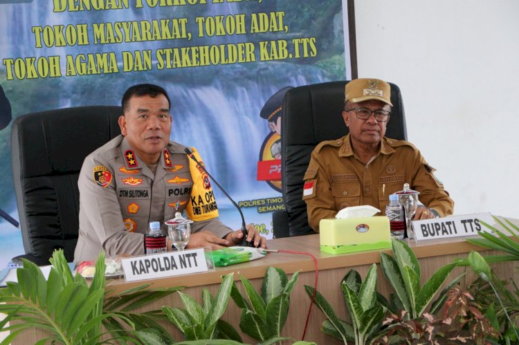 Kapolda NTT Berdialog dengan Forkopimda dan Tokoh Masyarakat Kabupaten TTS Menjelang Pemilu