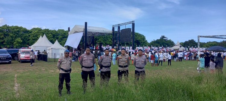 Satgas OMB Turangga 2024 Amankan Kampanye Terbuka Partai PSI di Kota Kupang