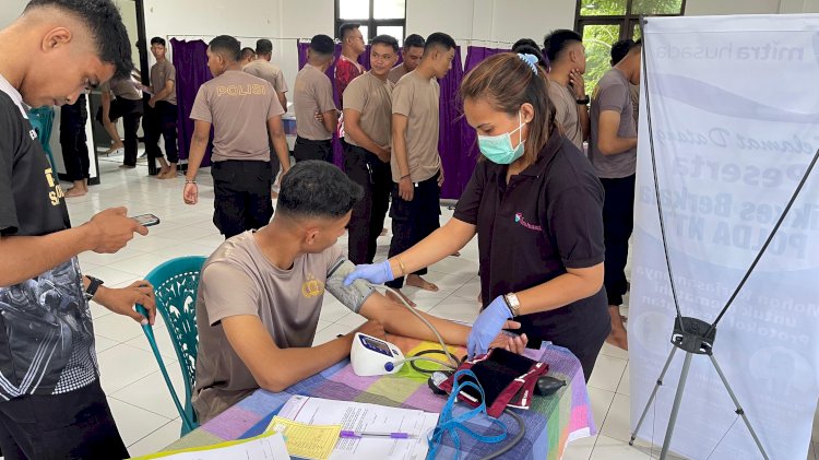 Ratusan Personel Polda NTT Diperiksa Kesehatan untuk Pengamanan TPS Pemilu 2024