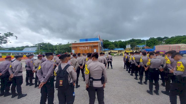 160 Personel OMB Polda NTT Siap Amankan Pelaksanaan Pemilu 2024 di Polres Sikka, Flotim dan Lembata