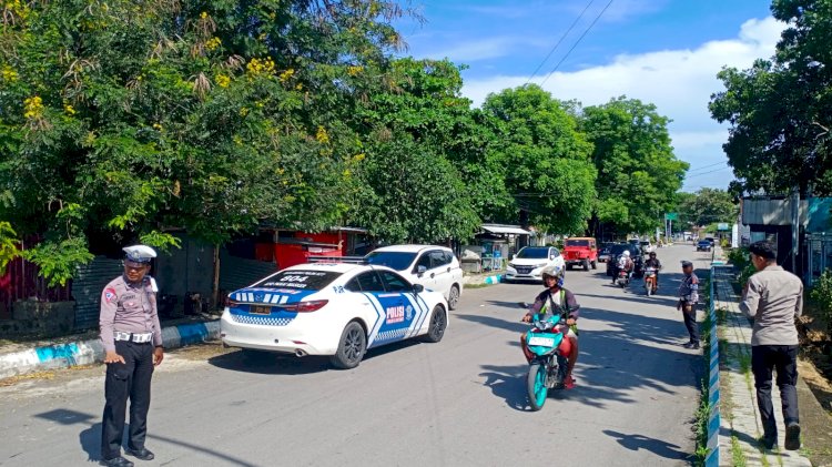 Satgas Kamseltibcarlantas OMB Turangga Gelar Patroli untuk Antisipasi Gangguan Keamanan dan Kemacetan di Kota Kupang