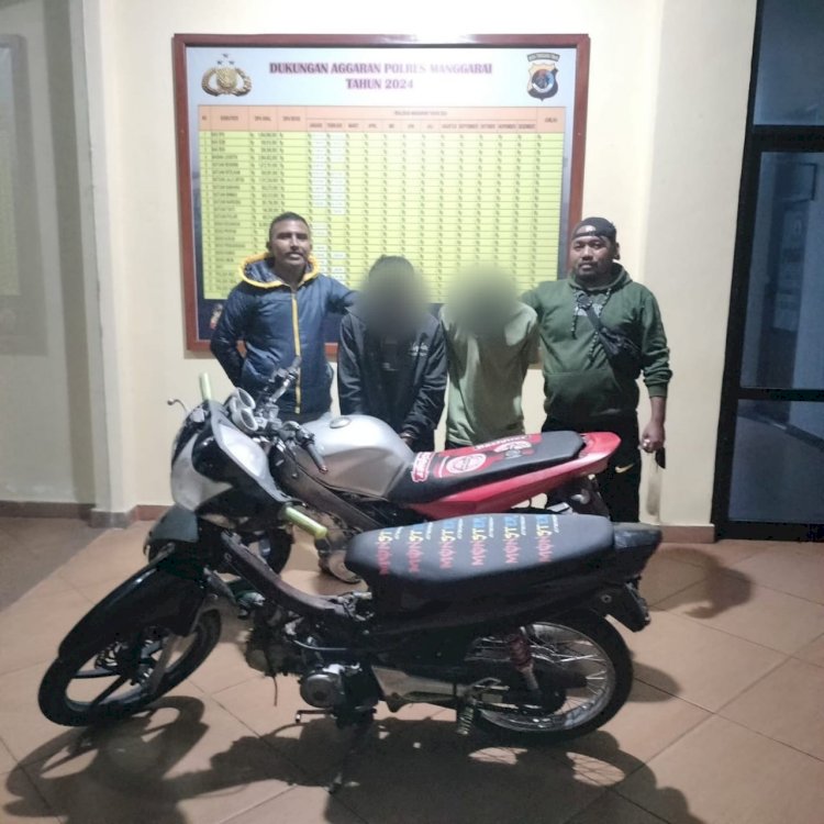 Unit Jatanras Polres Manggarai Berhasil Diamankan Dua Pelaku Pencurian Sepeda Motor