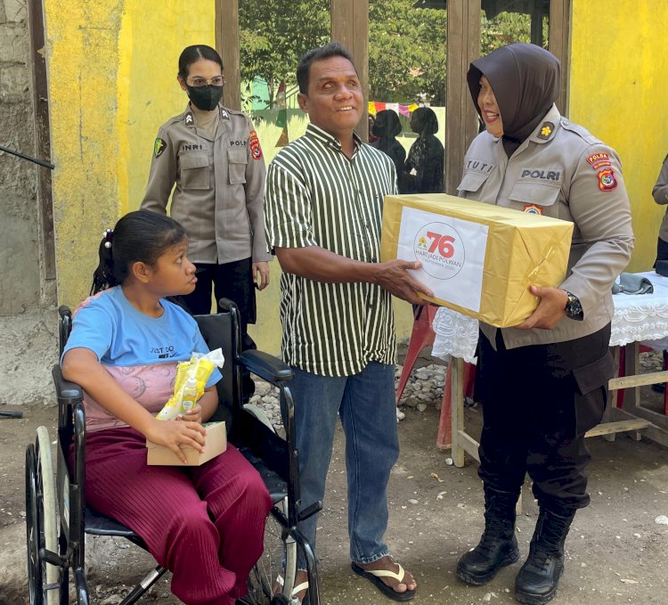 Gelar Bhakti Kesehatan dalam Rangka Hari Jadi ke-76 Polwan RI, Polwan Polda NTT Sasar Kaum Difabel