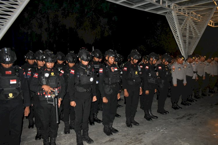 Gabungan Satgas Ops Mantap Praja Turangga Gelar Pengamanan Debat Kedua Paslon Gubernur NTT